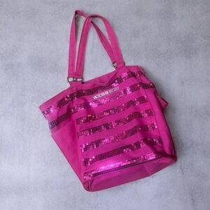 Victoria's Secret Pink Sequin Tote Bag